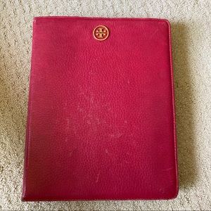 Tory Burch Raspberry Pink Red Ipad Case Holder